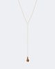 Toteme Toteme Tiger's Eye embellished 18kt gold-plated necklace - 1