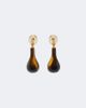 Toteme Toteme Tiger's Eye Swarovski®-embellished drop earrings - 1