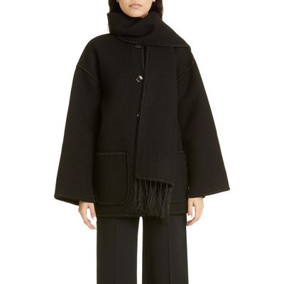 TOTEME TOTEME Totême Chain Stitch Wool Blend Scarf Jacket