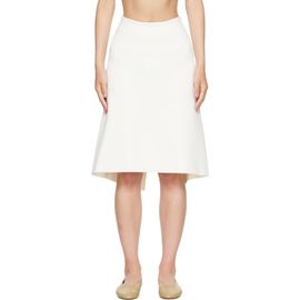 TOTEME TOTEME White Dipped Knit Midi Skirt