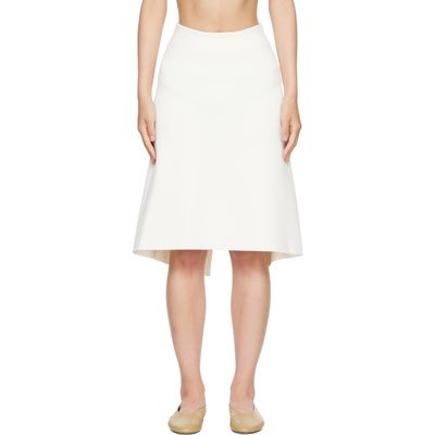 TOTEME TOTEME White Dipped Knit Midi Skirt