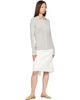 TOTEME TOTEME White Dipped Knit Midi Skirt - 4