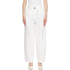 TOTEME TOTEME White Single Pleat Cotton Trousers