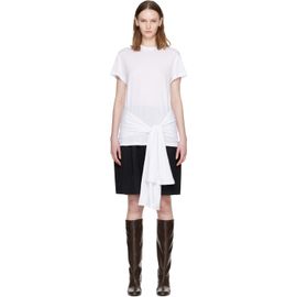 TOTEME TOTEME White Tie-Waist Jersey T-shirt
