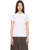TOTEME TOTEME White Wide-Ribbed V-Neck T-shirt - 1