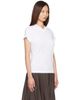 TOTEME TOTEME White Wide-Ribbed V-Neck T-shirt - 2