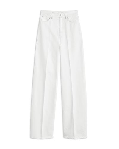 Toteme Toteme Wide Leg Cotton Jeans in Off White