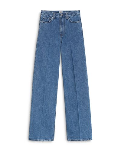 Toteme Toteme Wide Leg Jeans in Vibrant Blue