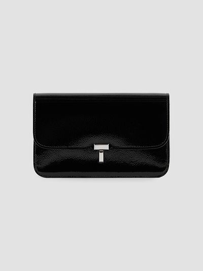Toteme Toteme Women's T-Lock Grained-Patent Leather Crossbody Bag