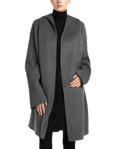 Toteme Toteme Wool Hooded Open Front Coat