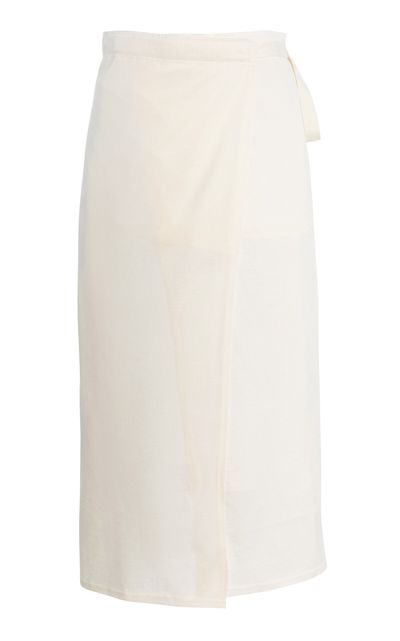 Toteme Toteme WrapEffect CottonSilk Midi Skirt