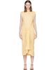 TOTEME TOTEME Yellow Tie-Waist Jersey Midi Dress - 1
