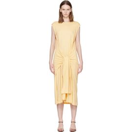 TOTEME TOTEME Yellow Tie-Waist Jersey Midi Dress