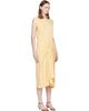 TOTEME TOTEME Yellow Tie-Waist Jersey Midi Dress - 2
