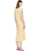 TOTEME TOTEME Yellow Tie-Waist Jersey Midi Dress - 3