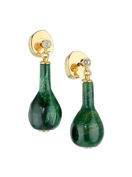 Toteme Women's 24K-Gold-Plated, Jade & Cubic Zirconia Drop Earrings
