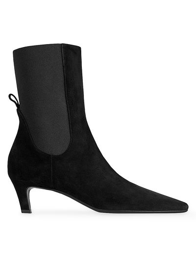 Toteme Women's 50MM Suede Kitten-Heel Boots