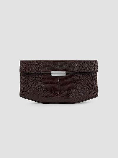 Toteme Women's Clip Lizard-Embossed Leather Shoulder Bag