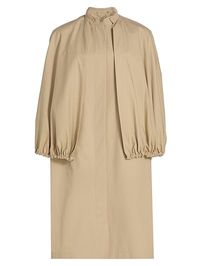 Toteme Women's Detachable Cape Cotton Coat