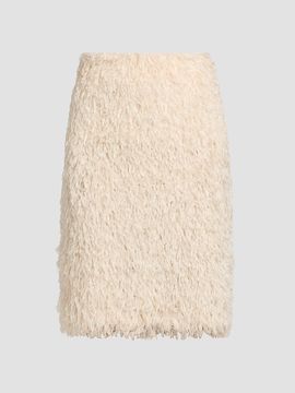 Toteme Women's Feathered-Jersey Knee-Length Skirt