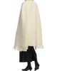 Toteme Women's Fringe Bouclé Wool Cape Coat - 5