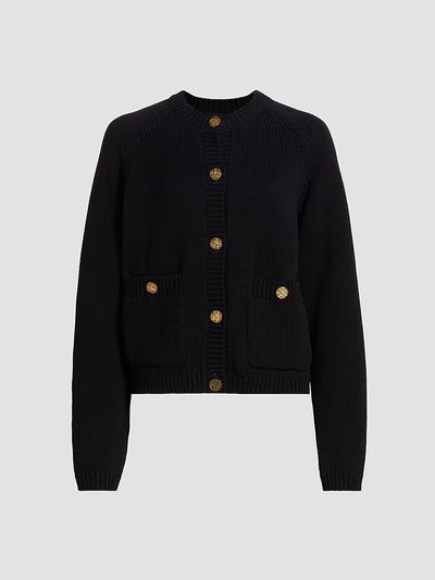 Toteme Women's Hammered Button Cotton Cardigan