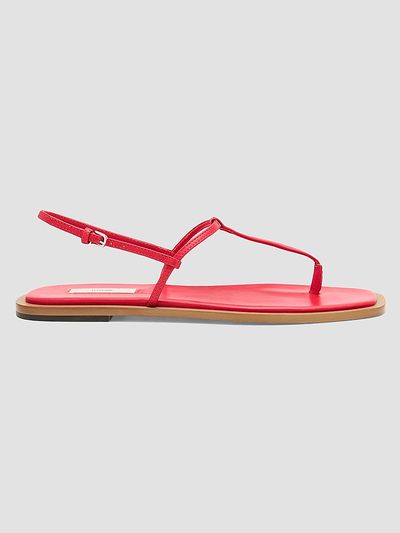 Toteme Women's Leather T-Strap Slingback Sandals