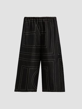 Toteme Women's Monogram Silk Pajama-Style Culottes