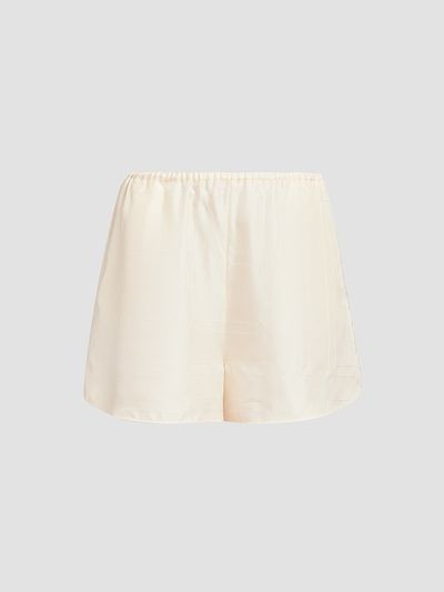 Toteme Women's Monogram Silk Pajama Shorts