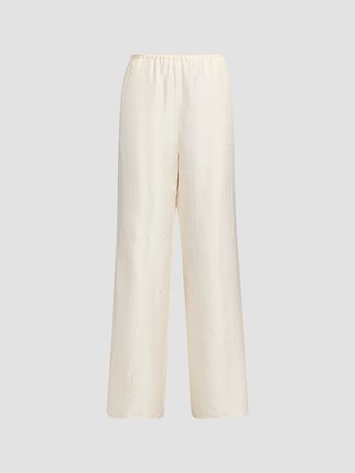 Toteme Women's Monogram Silk Pajama Trousers