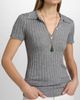 Toteme Women's Ribbed Cashmere Silk Polo Shirt - 6