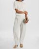 Toteme Women's Striped Cotton-Silk Balloon Trousers - 2