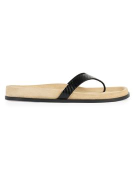 Toteme Women's Swift Lizard-Embossed Sandals