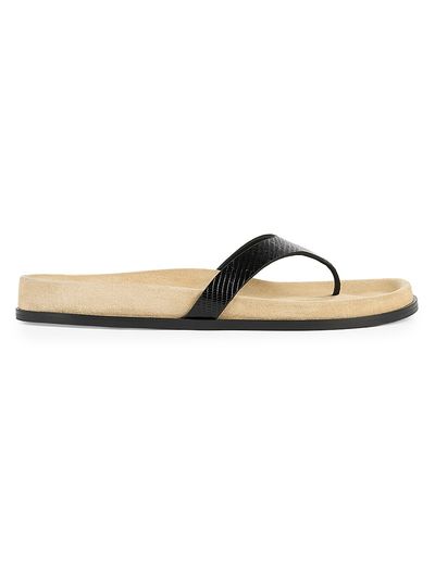 Toteme Women's Swift Lizard-Embossed Sandals