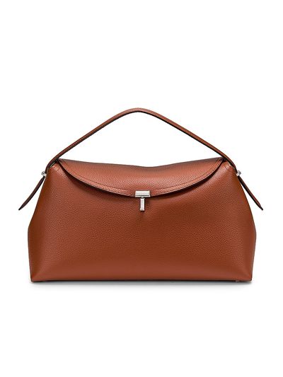 Toteme Women's T-Lock Grained-Leather Top Handle Bag