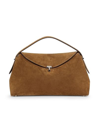 Toteme Women's T-Lock Suede Top Handle Bag