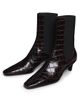 Toteme Women's The Mid-Heel 50MM Crocodile-Embossed Leather Ankle Boots - 2