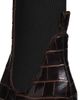 Toteme Women's The Mid-Heel 50MM Crocodile-Embossed Leather Ankle Boots - 5