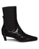 Toteme Women's The Mid-Heel 50MM Crocodile-Embossed Leather Ankle Boots - 7