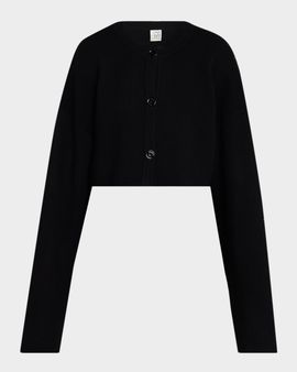 Toteme Wool Oversized Crop Cardigan