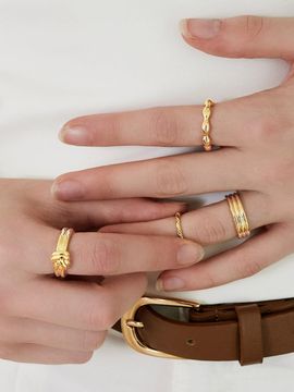TOU [4SET] NC022 Bold & Bold Layered Ring