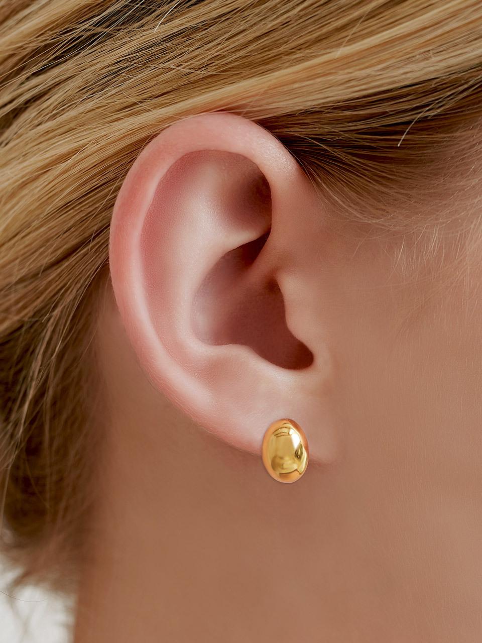 TOU [Silver925] NC003 Egg Volume Earrings