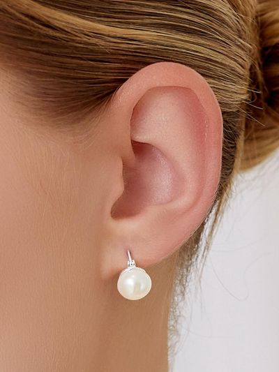 TOU [Silver925] NC007 Classic Freshwater Pearl Earring