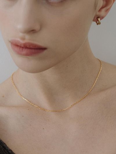 TOU [silver925] TB010 mini clip chain necklace