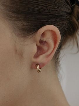 TOU [silver925] TB020 Cross Line Earrings