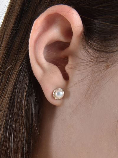TOU [Silver925] TR003 Oyster Pearl Earrings