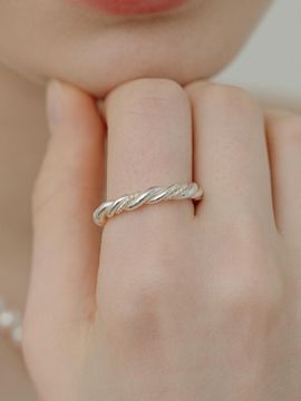 TOU [Silver925] WE005 Silver Twist Rope Ring