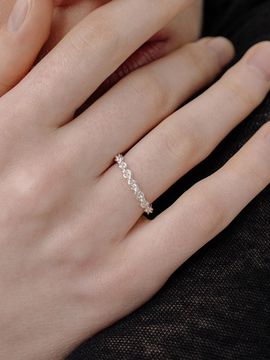 TOU [Silver925] WE007 Silver Twist Rope Ring