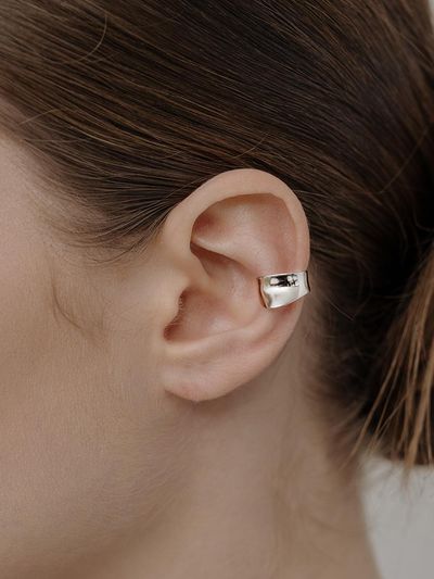 TOU [Silver925] WE018 Curve Bold Ear Cuff