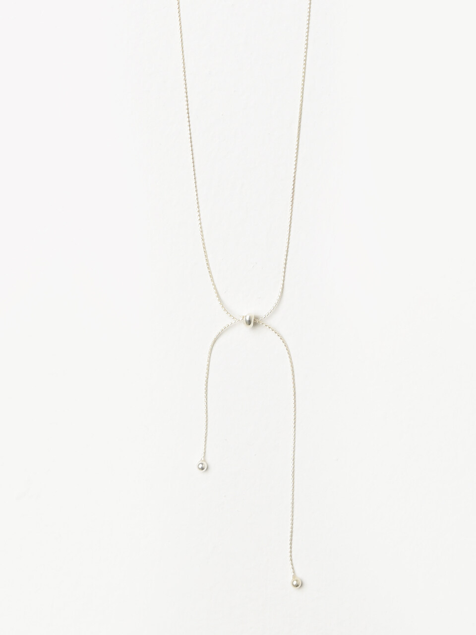 TOU [Silver 925] Ribbon Round Tie Necklace
